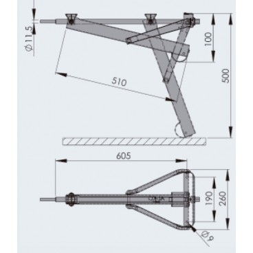 ALKO Compact - Caravan ultra-light long leg 800 kg
