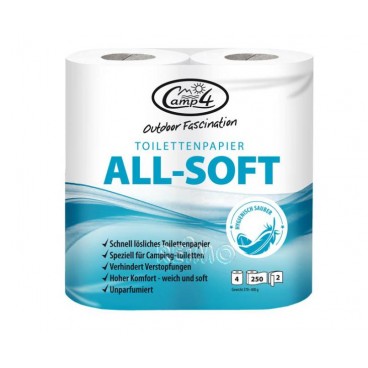 Toilet paper, 2-ply, 4 rolls