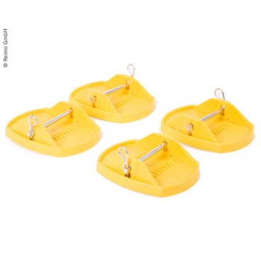 Supports for caravan retractable legs