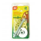 BRUNNER Eyelet - Set de 20 ojetes metálicos y útiles para su montaje